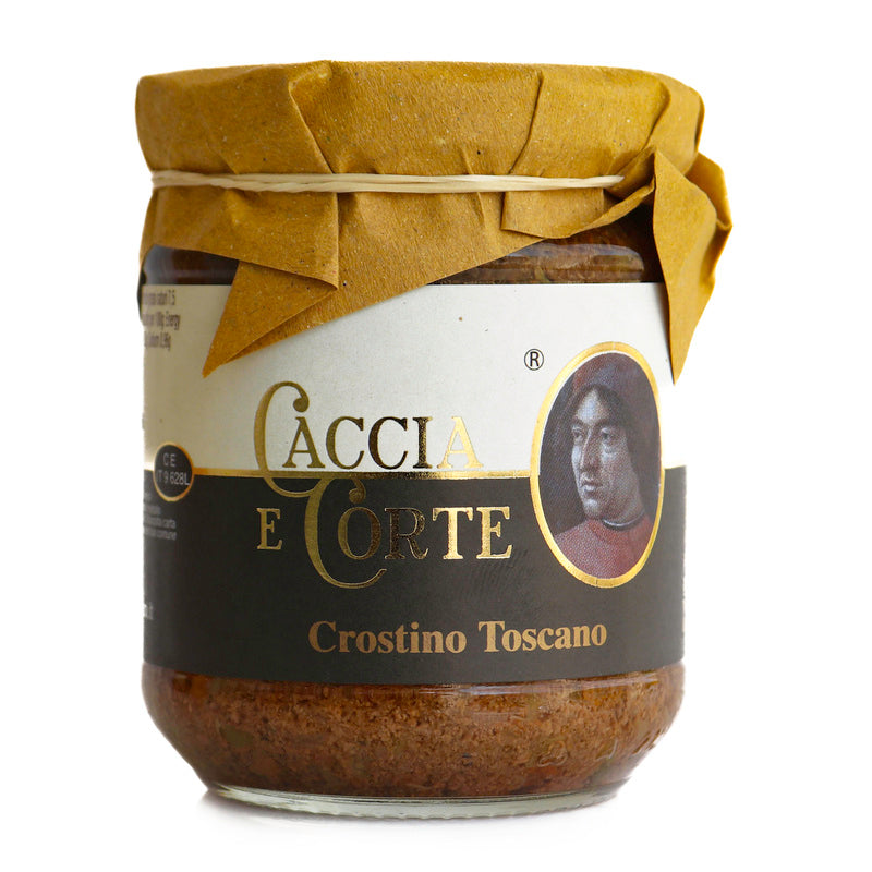 Caccia e Corte Crostino Toscano - toskański pasztet z drobiowych wątróbek 180g - dostępny w  hurtowni WT Hurt