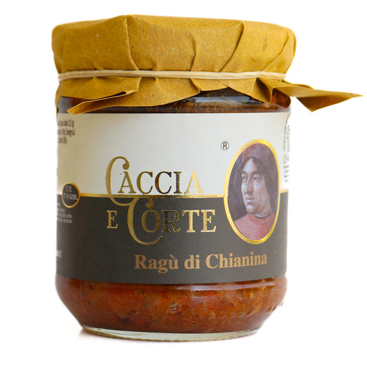 Caccia e Corte Ragù di Chianina - toskański sos z mięsa krów rasy Chianina 180g - dostępny w  hurtowni WT Hurt