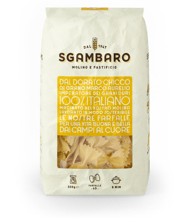 Pasta Sgambaro Farfalle n.65 – włoski makaron 500g - dostępny w  hurtowni WT Hurt