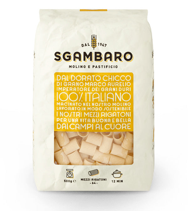 Pasta Sgambaro Mezzi Rigatoni n.64 – włoski makaron 500g - dostępny w  hurtowni WT Hurt