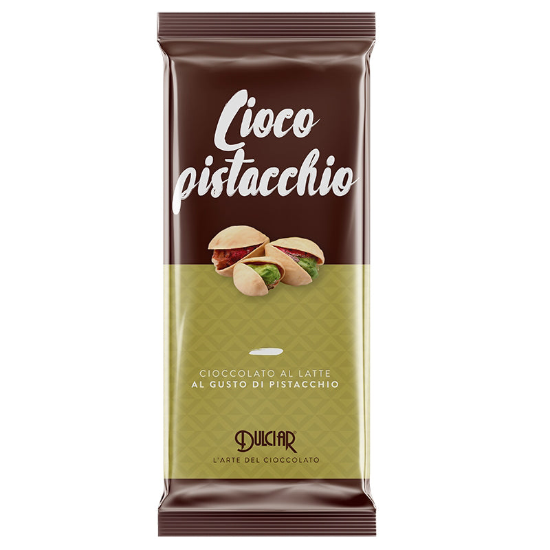 Dulciar Ciocopistacchio – włoska czekolada mleczna z pistacjami 80 g